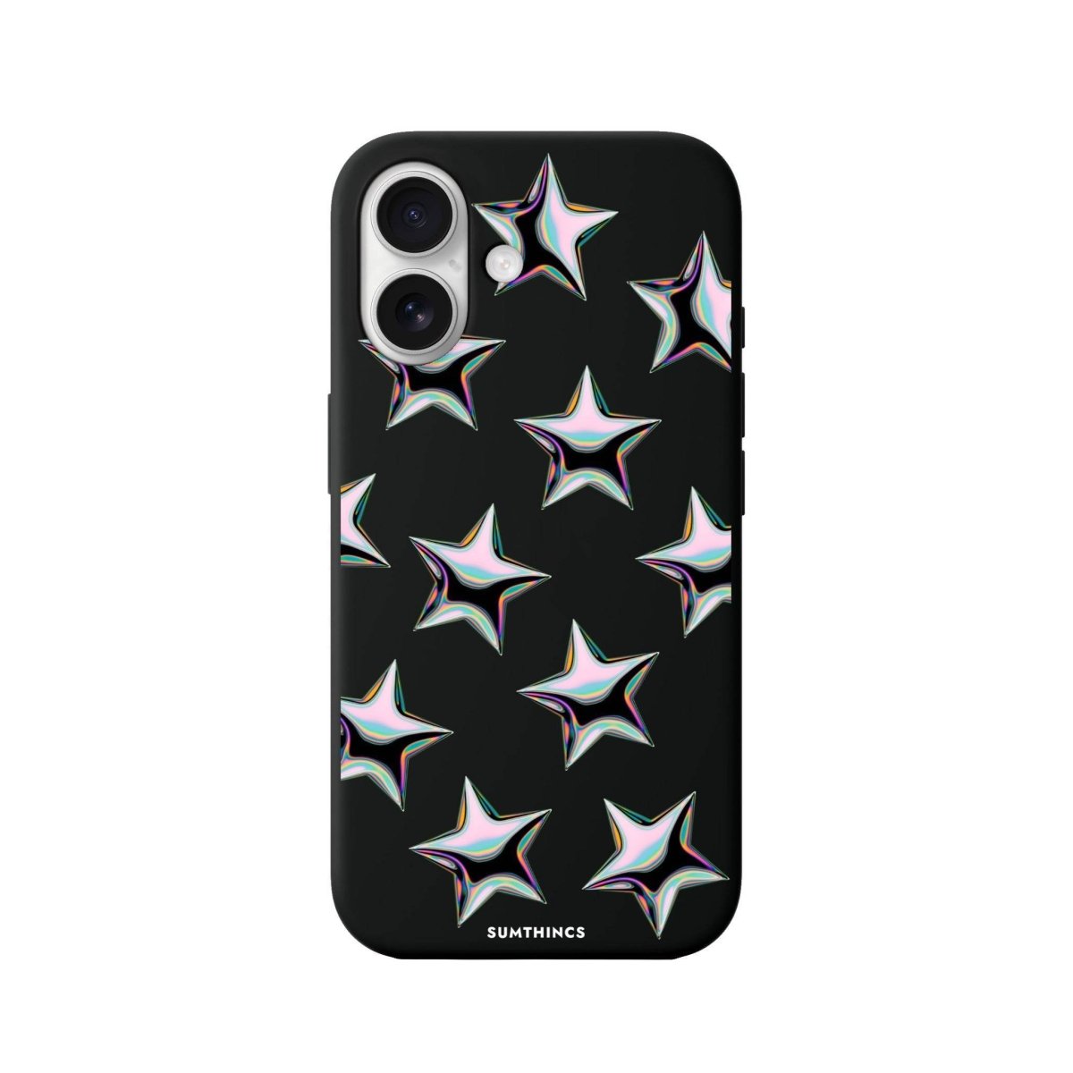 iPhone 16 Stars Premium Telefon Kılıfı Siyah - SUMTHINCS