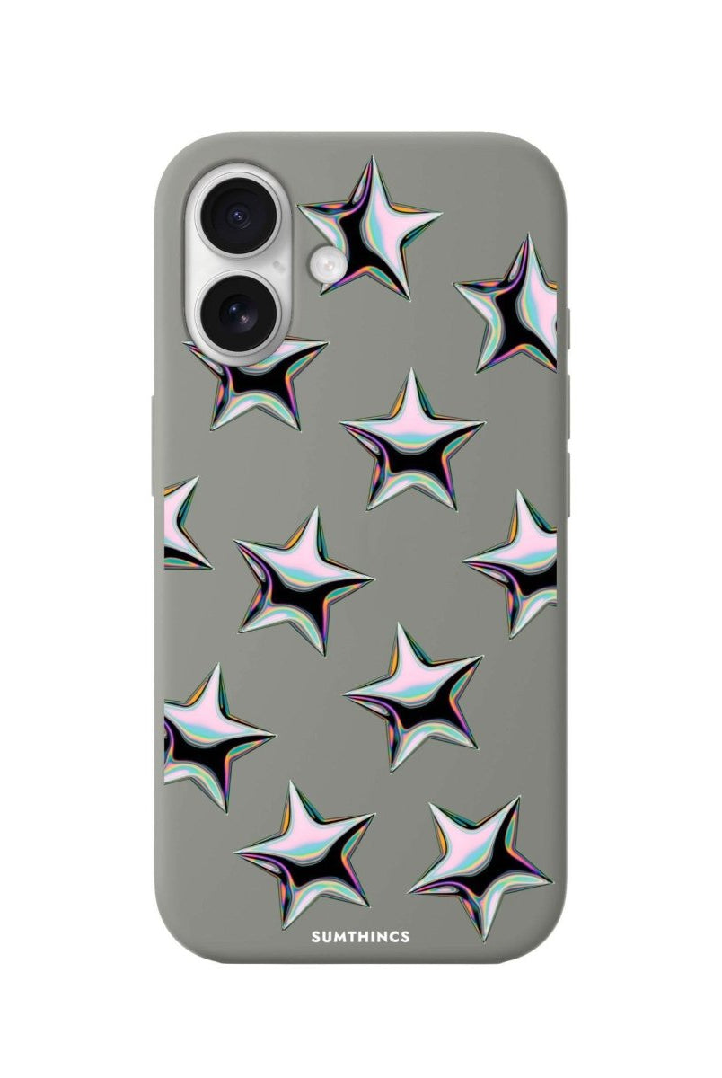 iPhone 16 Stars Premium Telefon Kılıfı Gri - SUMTHINCS