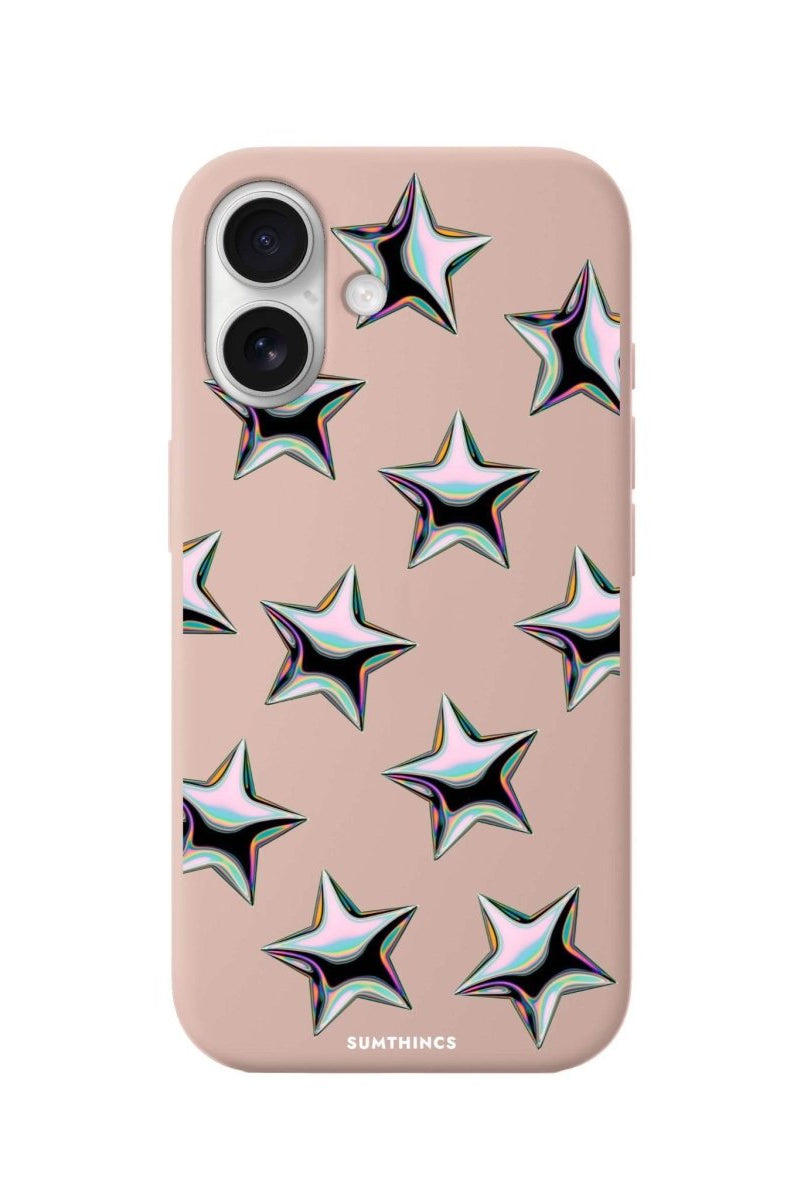 iPhone 16 Stars Premium Telefon Kılıfı Bej - SUMTHINCS