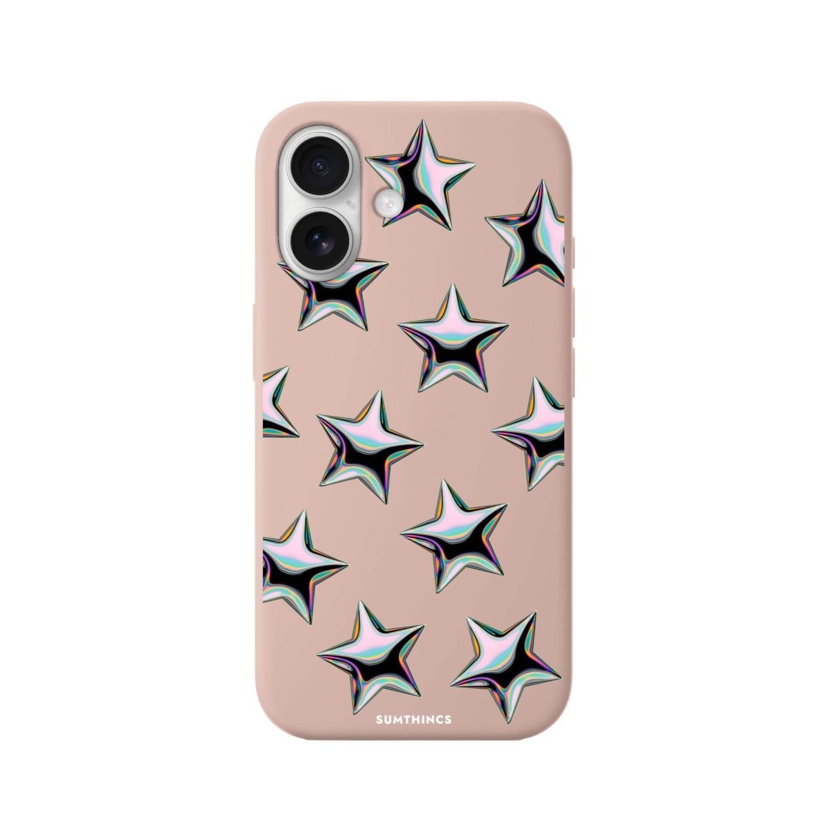 iPhone 16 Stars Premium Telefon Kılıfı Bej - SUMTHINCS