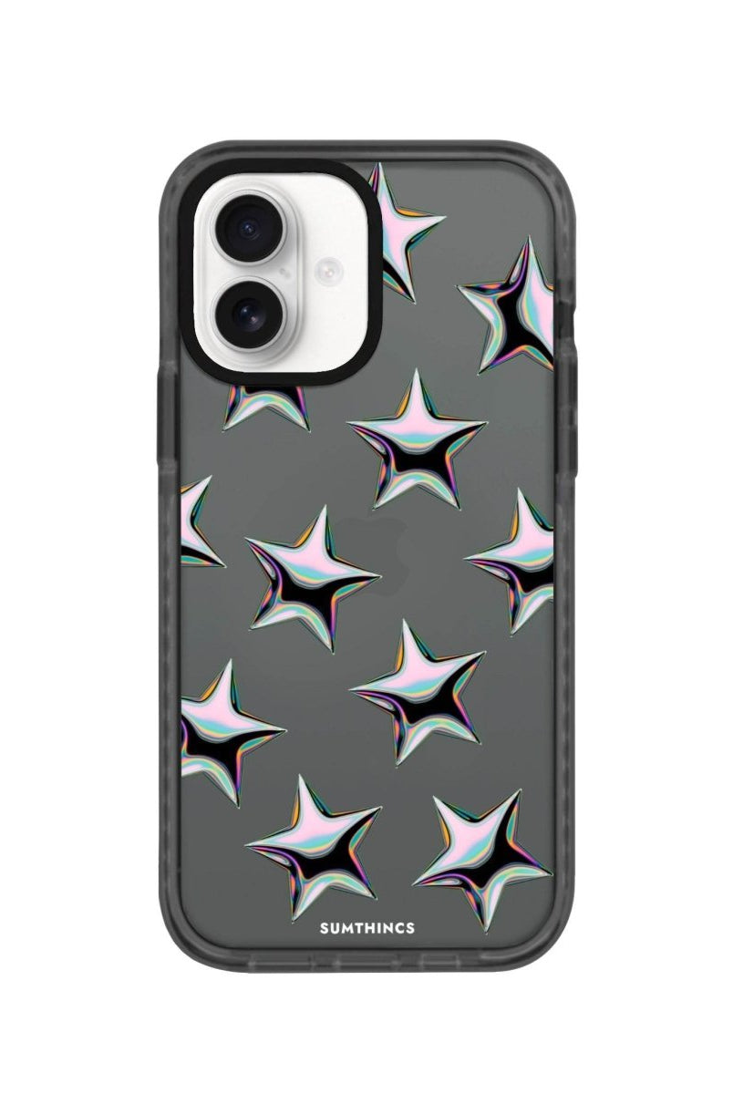iPhone 16 Stars Procase Şeffaf Telefon Kılıfı Antrasit - SUMTHINCS