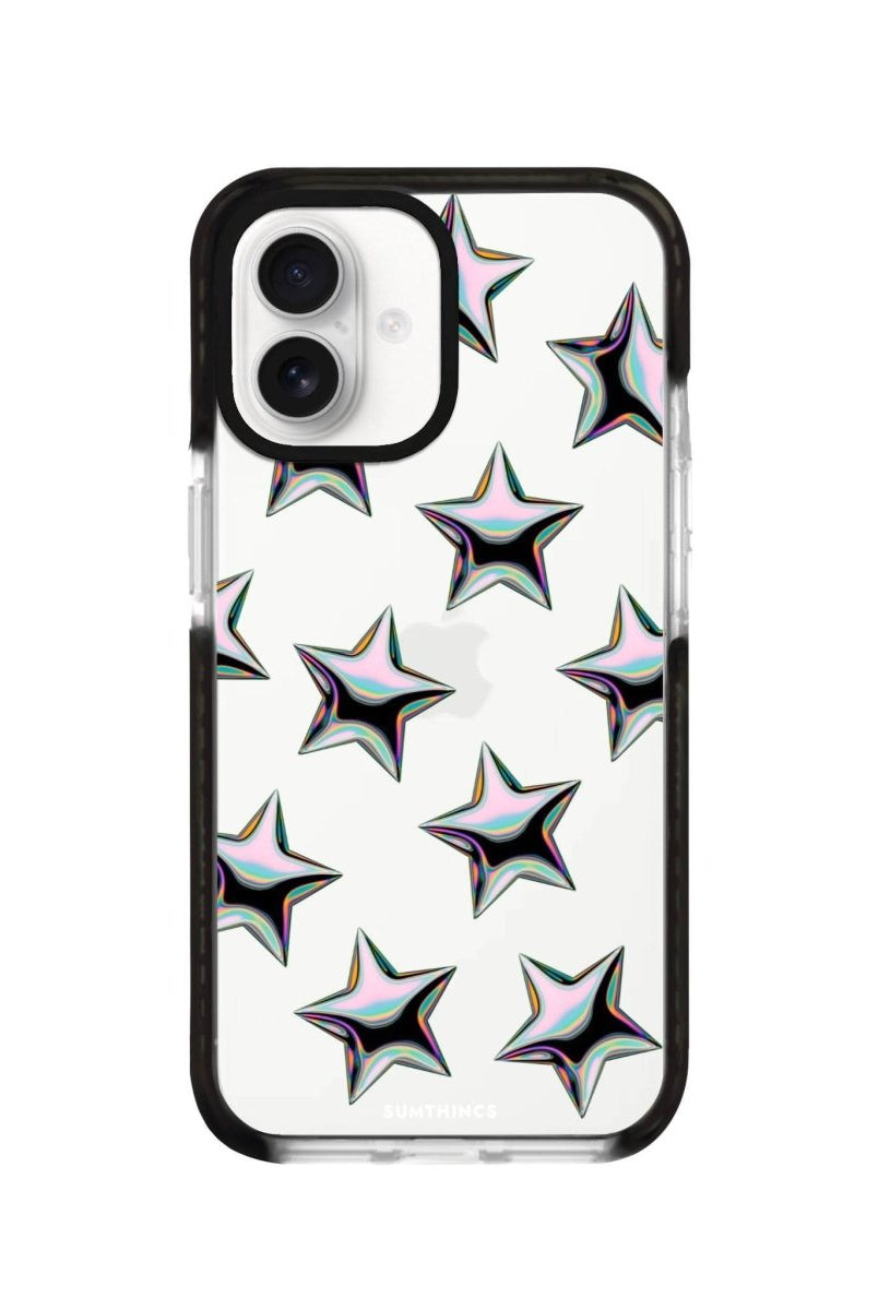iPhone 16 Stars Procase Şeffaf Telefon Kılıfı Siyah Şeffaf - SUMTHINCS
