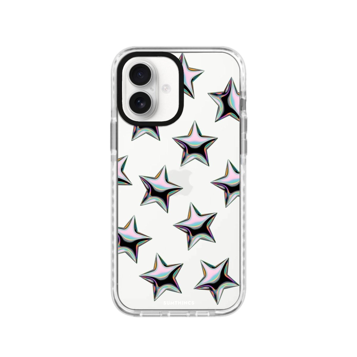 iPhone 16 Stars Procase Şeffaf Telefon Kılıfı Beyaz Şeffaf - SUMTHINCS