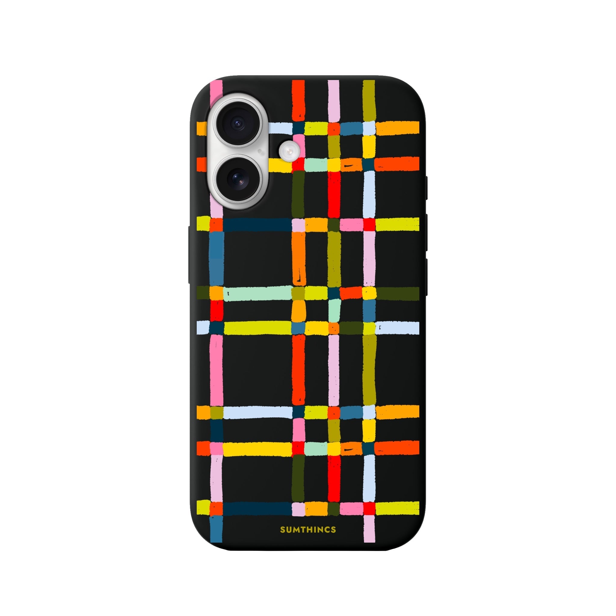 iPhone 16 Sunny Stripes Premium Telefon Kılıfı Siyah - SUMTHINCS