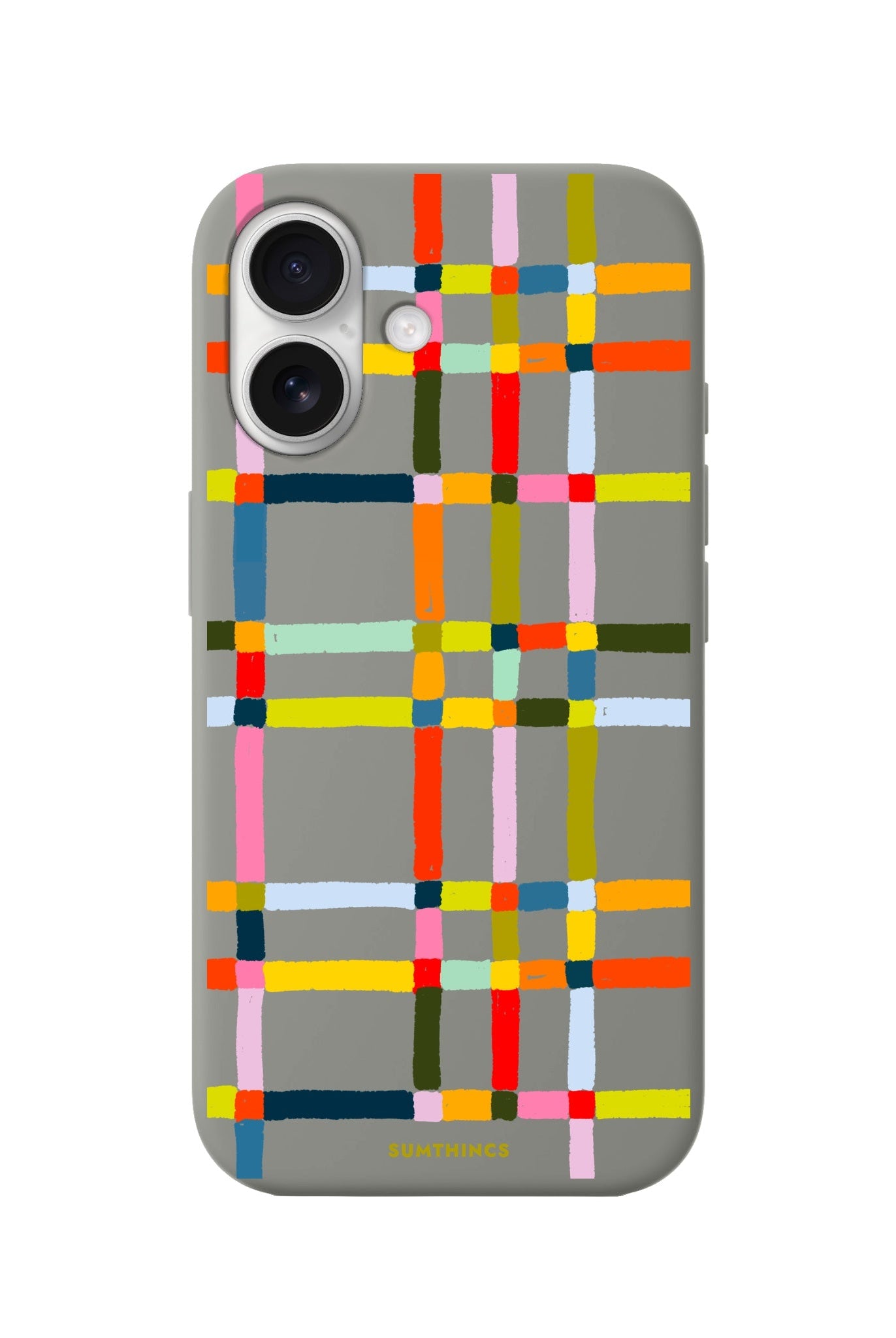 iPhone 16 Sunny Stripes Premium Telefon Kılıfı Gri - SUMTHINCS