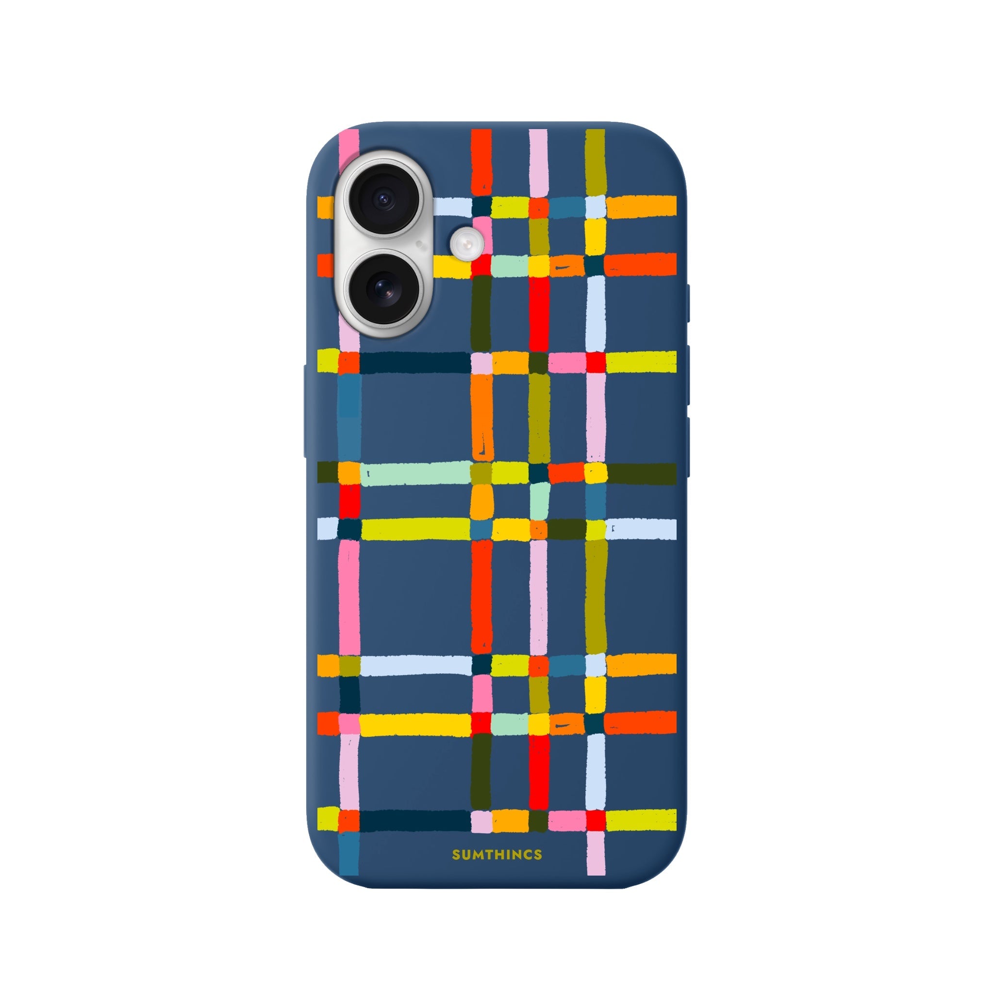 iPhone 16 Sunny Stripes Premium Telefon Kılıfı Pasifik Mavi - SUMTHINCS