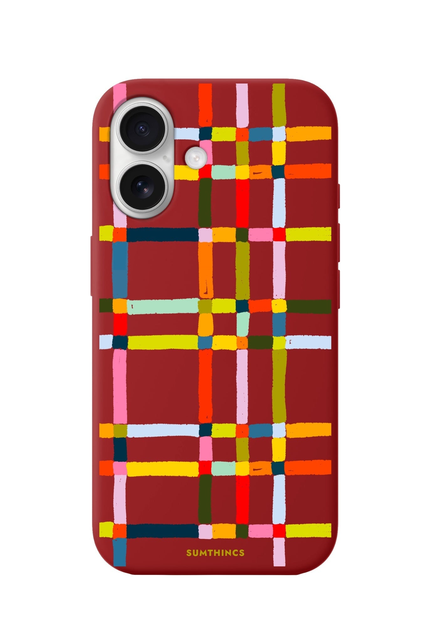 iPhone 16 Sunny Stripes Premium Telefon Kılıfı Kırmızı - SUMTHINCS