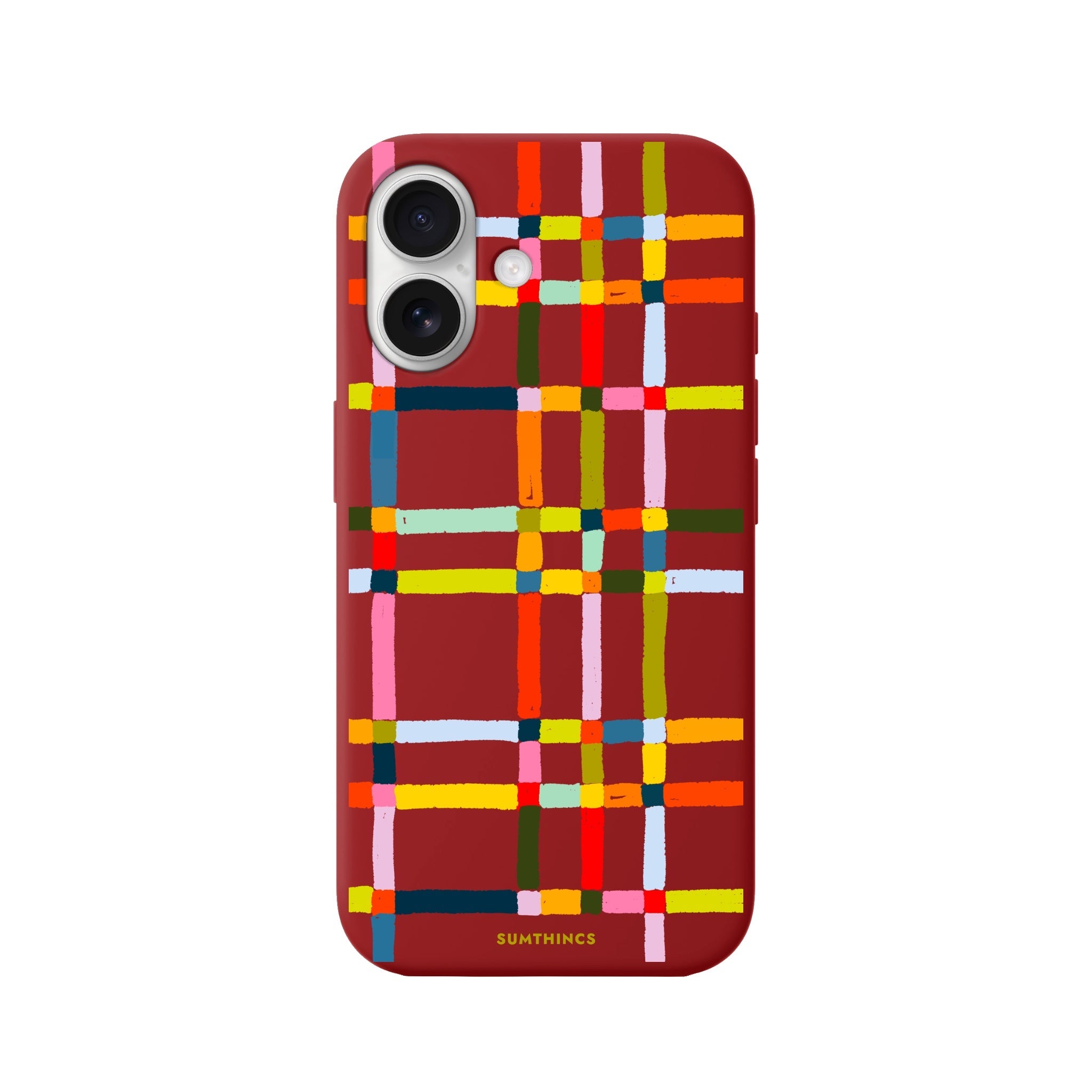 iPhone 16 Sunny Stripes Premium Telefon Kılıfı Kırmızı - SUMTHINCS