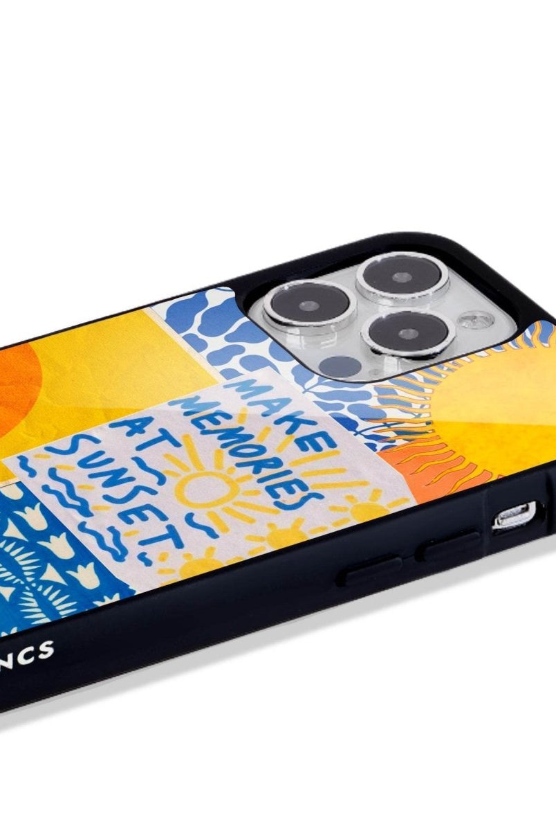 iPhone 16 Sunset Collage Glossy Cam Telefon Kılıfı - SUMTHINCS