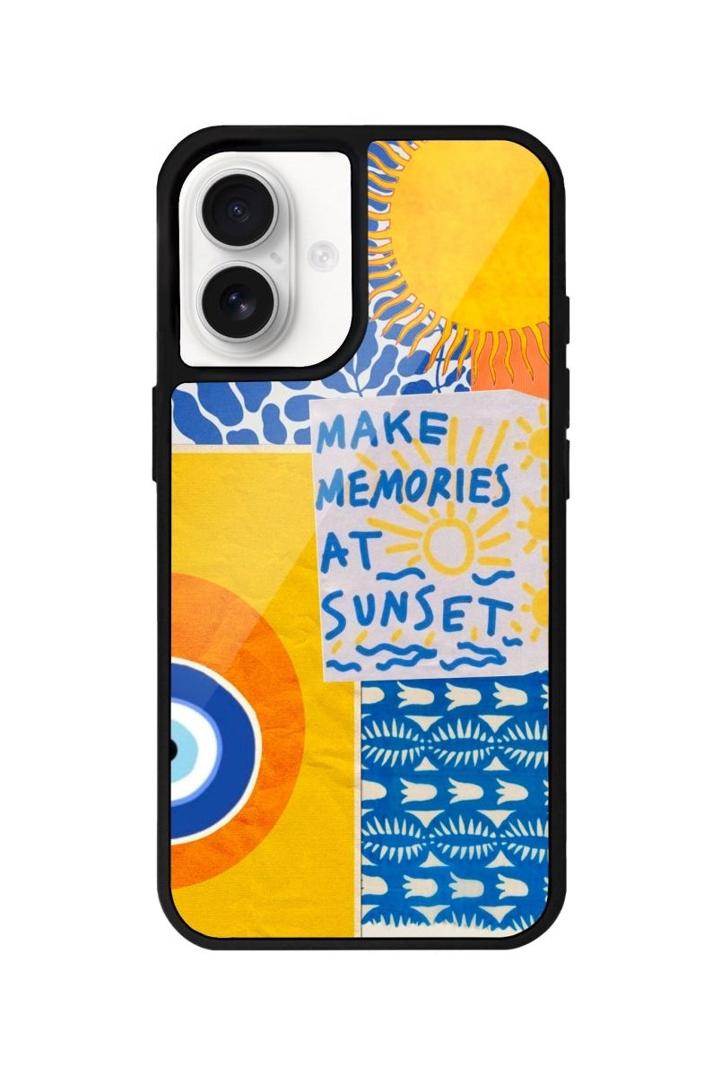 iPhone 16 Sunset Collage Glossy Cam Telefon Kılıfı - SUMTHINCS