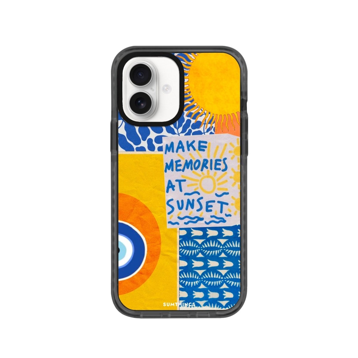 iPhone 16 Sunset Collage Procase Şeffaf Telefon Kılıfı Antrasit - SUMTHINCS