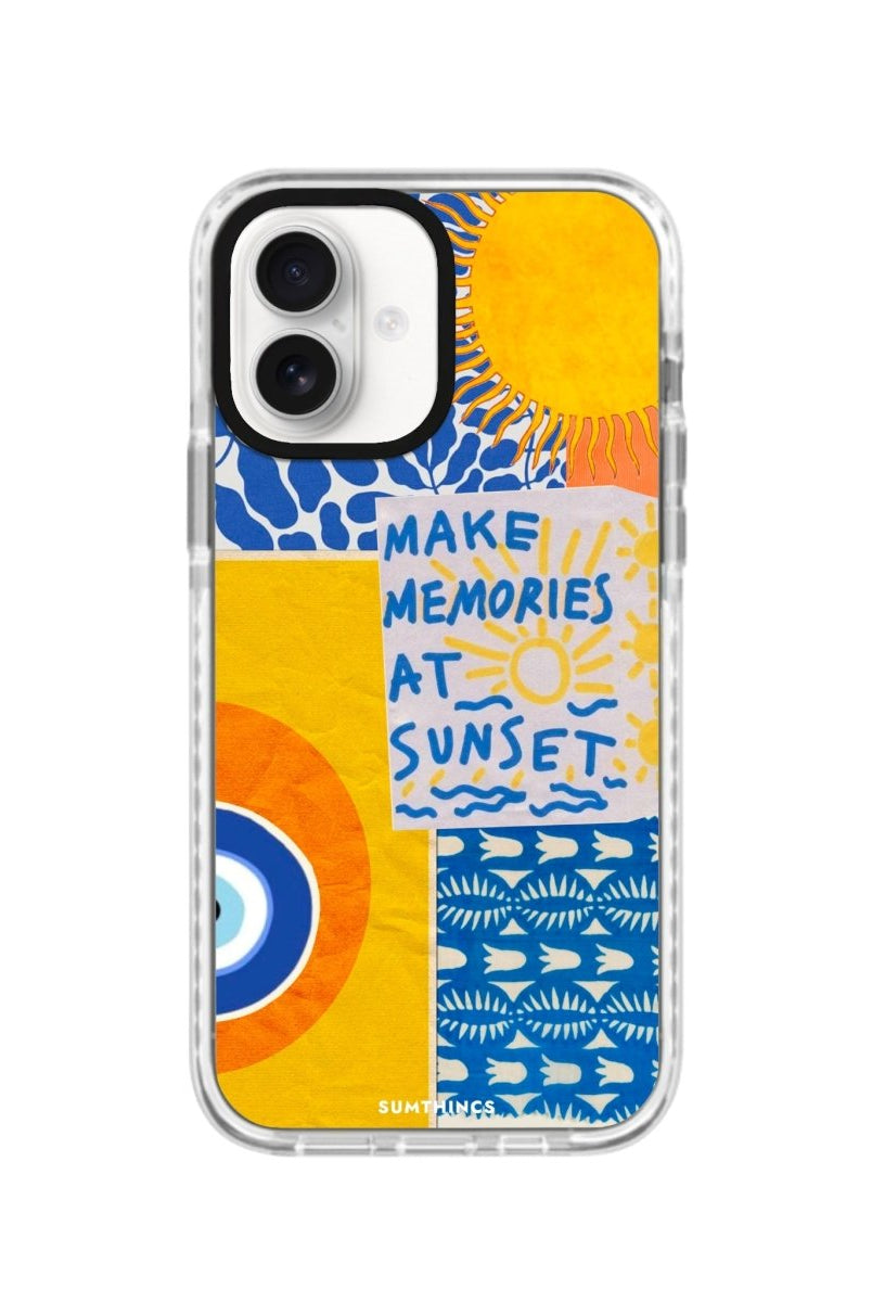 iPhone 16 Sunset Collage Procase Şeffaf Telefon Kılıfı Beyaz Şeffaf - SUMTHINCS