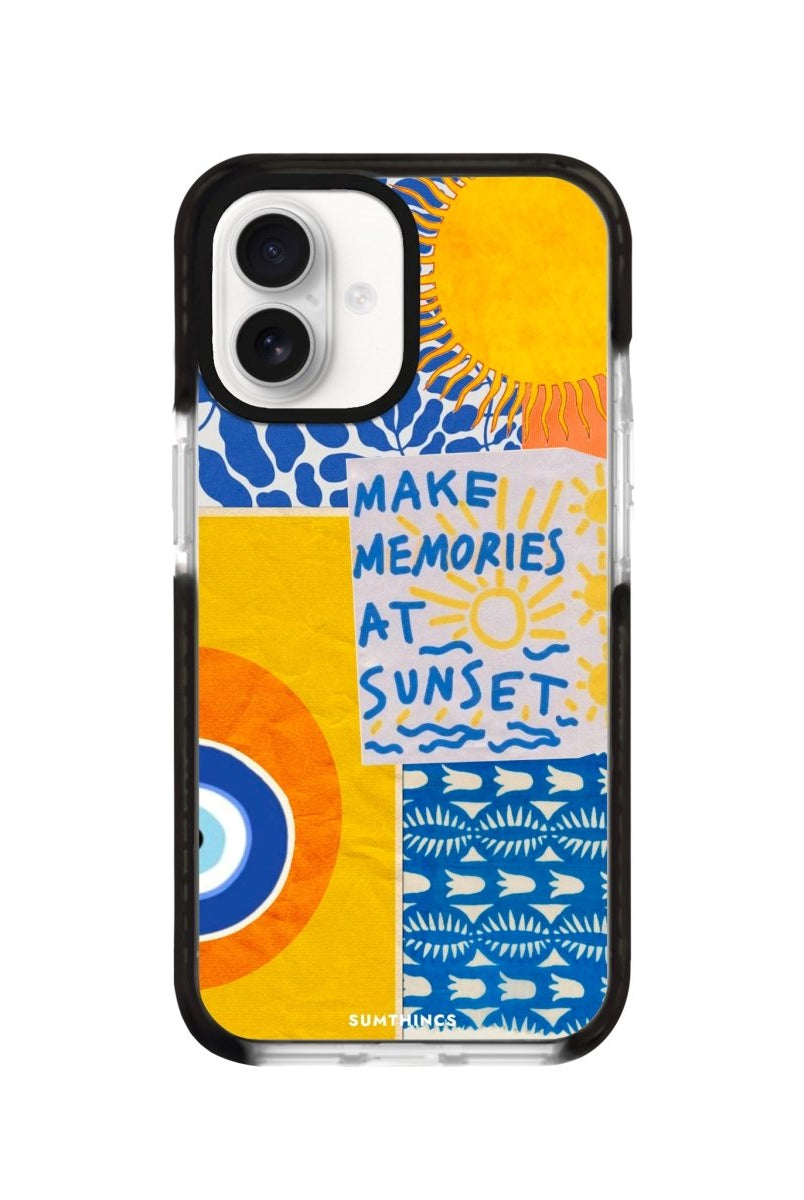 iPhone 16 Sunset Collage Procase Şeffaf Telefon Kılıfı Siyah Şeffaf - SUMTHINCS