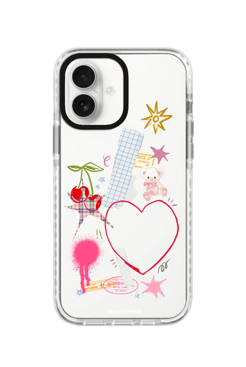 iPhone 16 Sweet Chaos Procase Şeffaf Telefon Kılıfı Beyaz Şeffaf - SUMTHINCS
