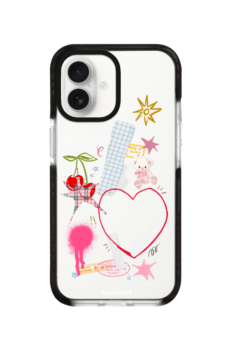 iPhone 16 Sweet Chaos Procase Şeffaf Telefon Kılıfı Siyah Şeffaf - SUMTHINCS