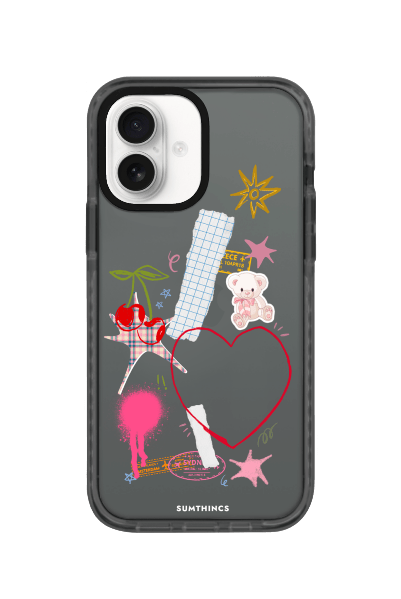 iPhone 16 Sweet Chaos Procase Şeffaf Telefon Kılıfı Antrasit - SUMTHINCS