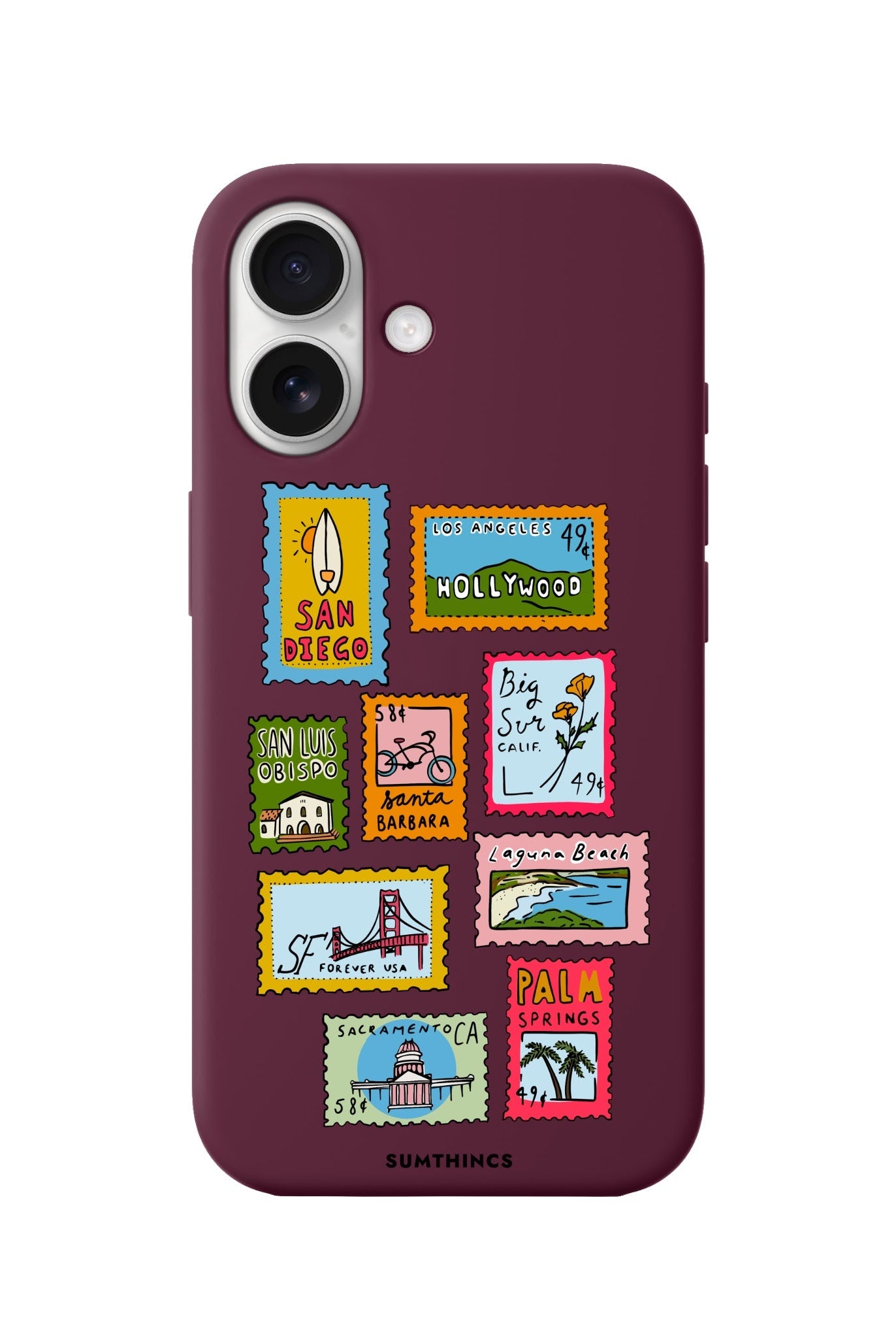 iPhone 16 The Grand Tour Premium Telefon Kılıfı Bordo - SUMTHINCS