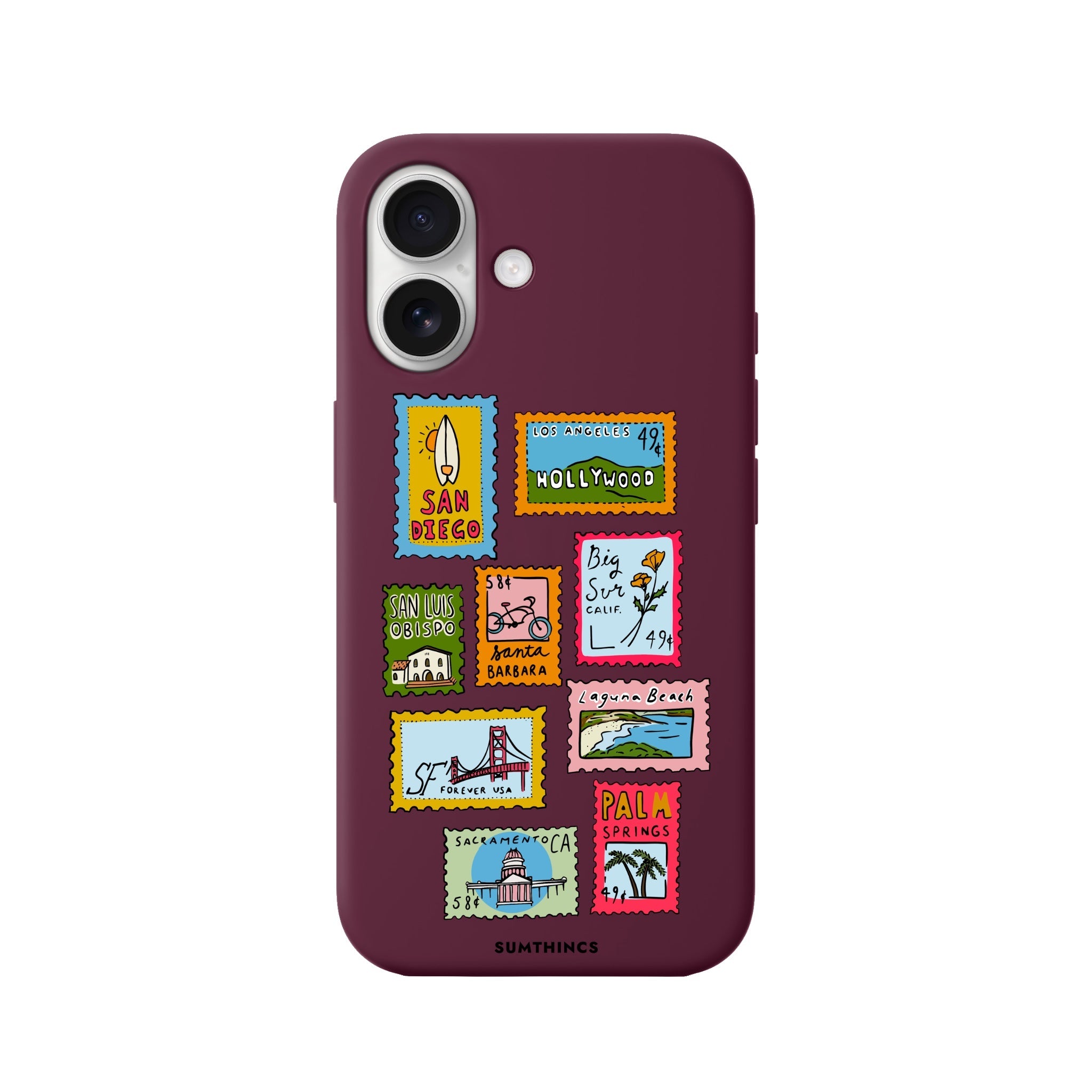 iPhone 16 The Grand Tour Premium Telefon Kılıfı Bordo - SUMTHINCS