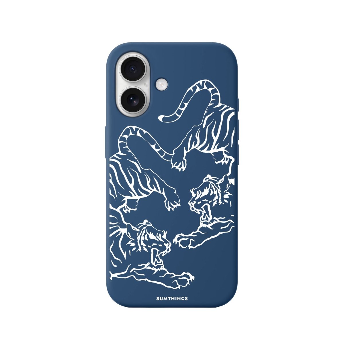 iPhone 16 Tigers Premium Telefon Kılıfı Pasifik Mavi - SUMTHINCS