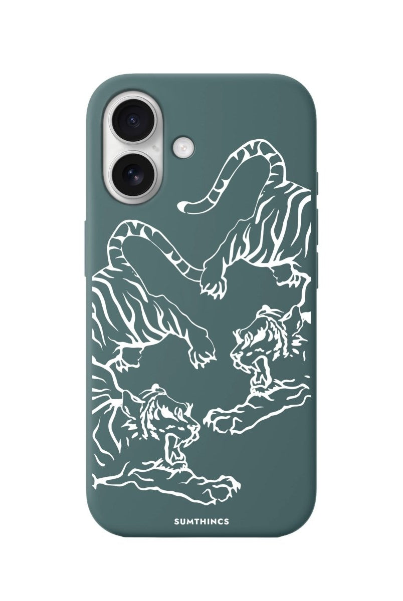 iPhone 16 Tigers Premium Telefon Kılıfı Kaktüs Yeşili - SUMTHINCS