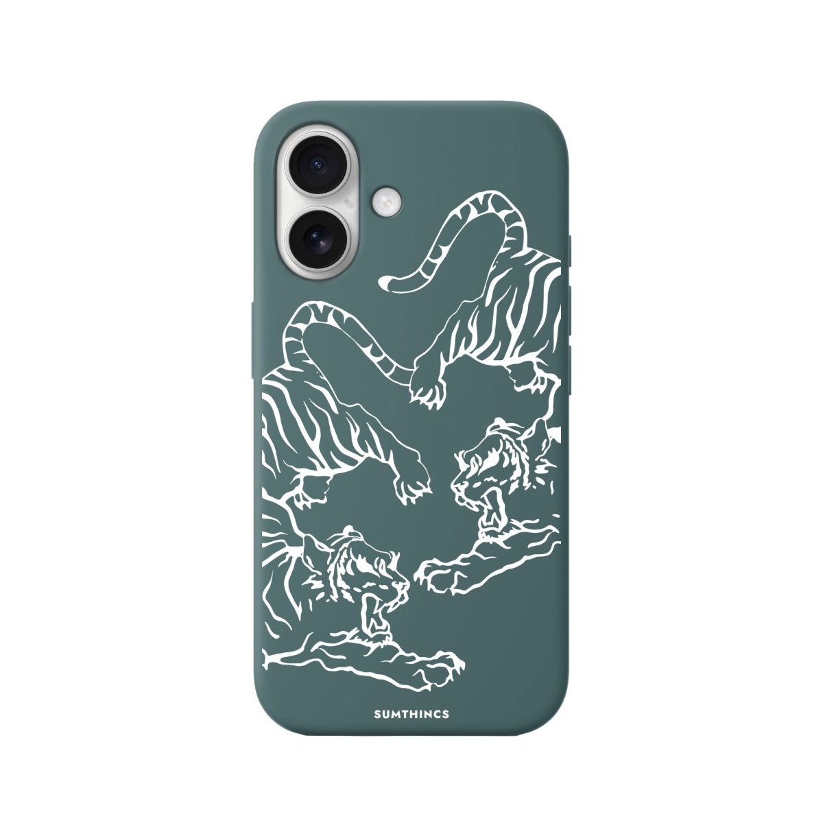 iPhone 16 Tigers Premium Telefon Kılıfı Kaktüs Yeşili - SUMTHINCS