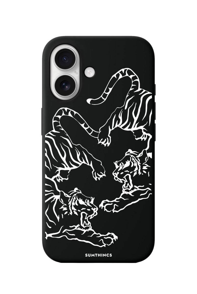 iPhone 16 Tigers Premium Telefon Kılıfı Siyah - SUMTHINCS
