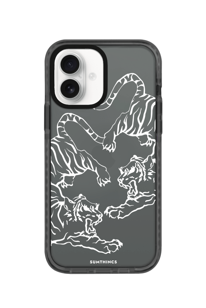 iPhone 16 Tigers Procase Şeffaf Telefon Kılıfı Antrasit - SUMTHINCS