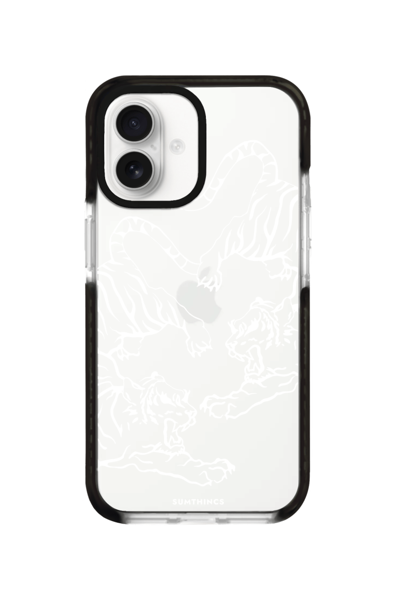 iPhone 16 Tigers Procase Şeffaf Telefon Kılıfı Siyah Şeffaf - SUMTHINCS