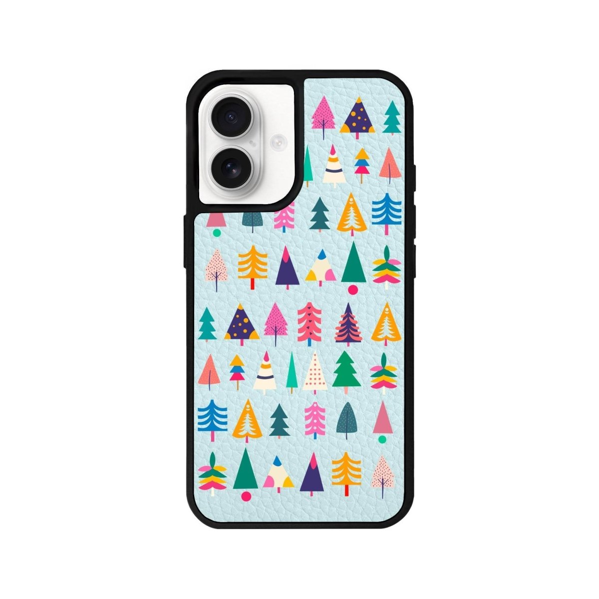 iPhone 16 Tiny Forest Leather Vegan Deri Telefon Kılıfı Açık Mavi - SUMTHINCS