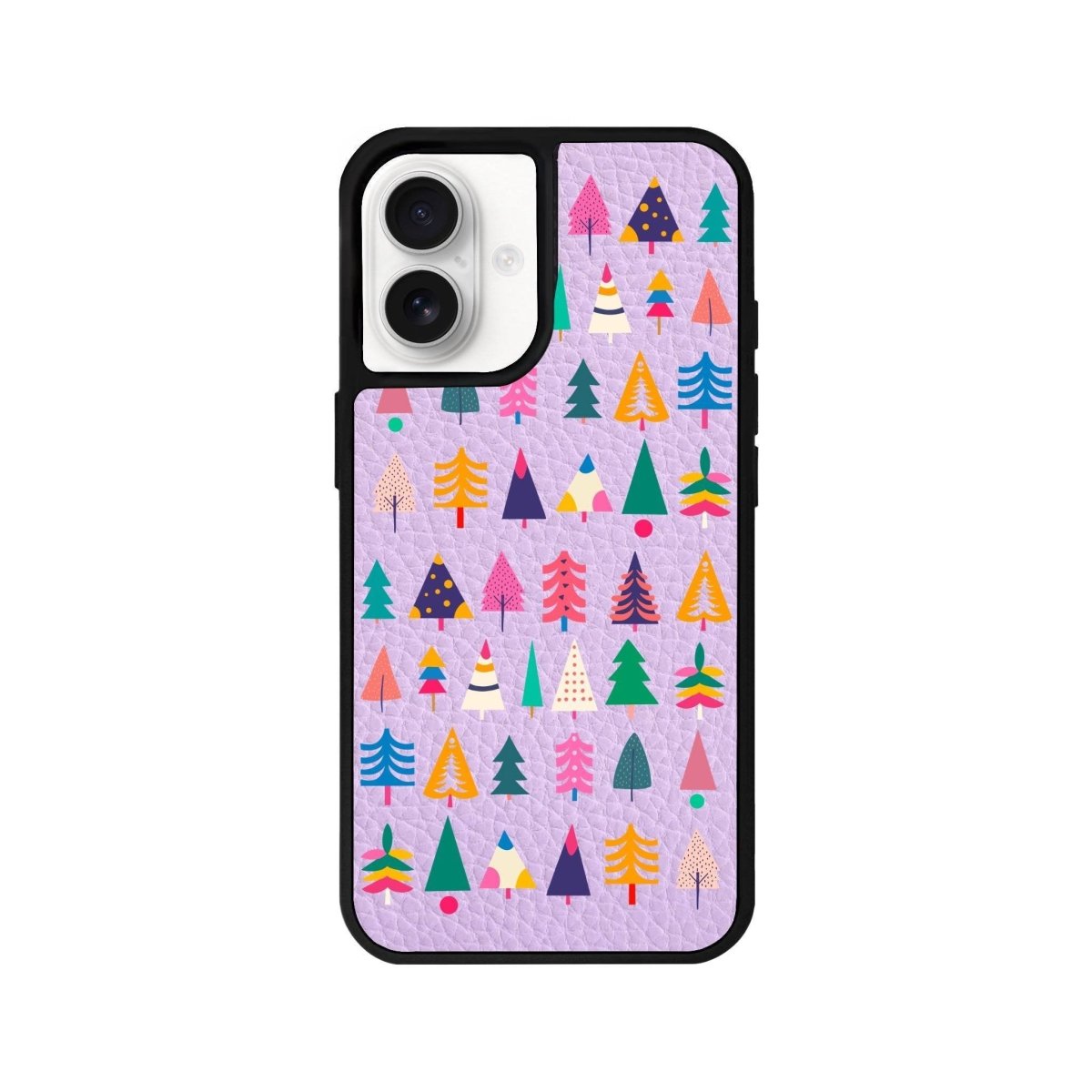 iPhone 16 Tiny Forest Leather Vegan Deri Telefon Kılıfı Lila - SUMTHINCS