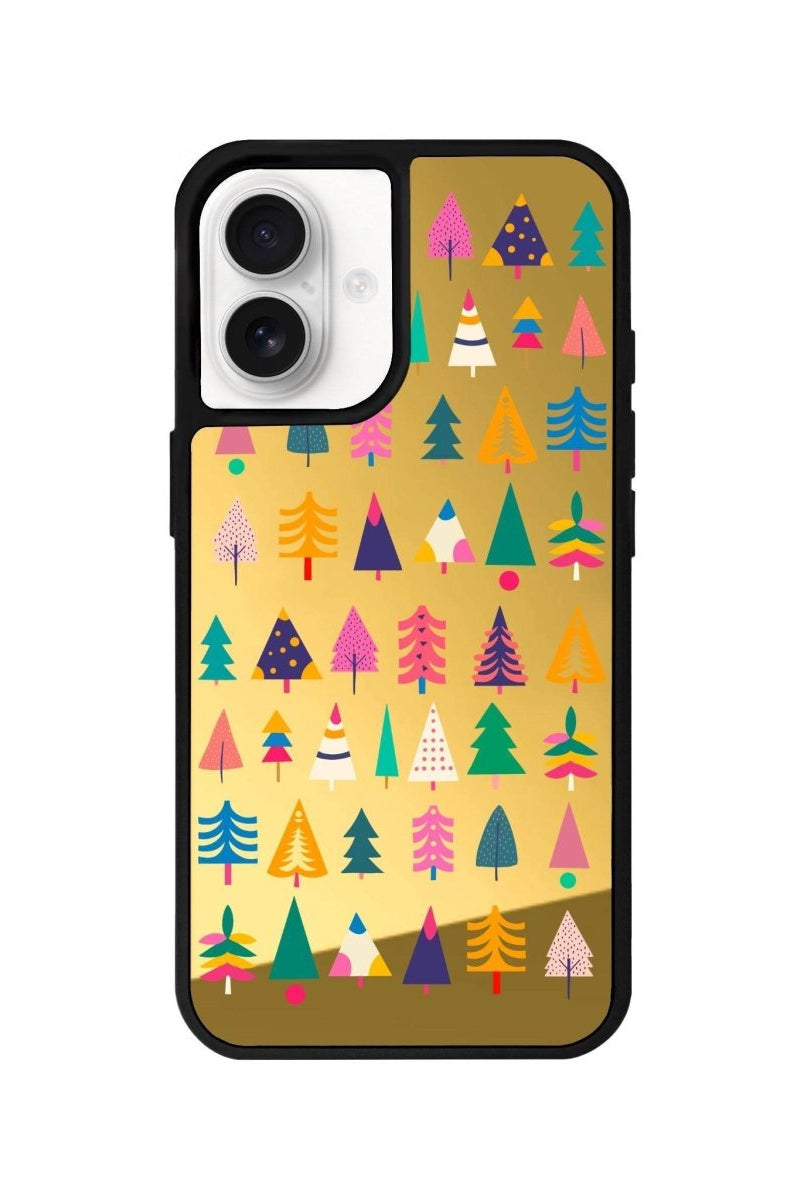 iPhone 16 Tiny Forest Mirror Aynalı Telefon Kılıfı Altın - SUMTHINCS