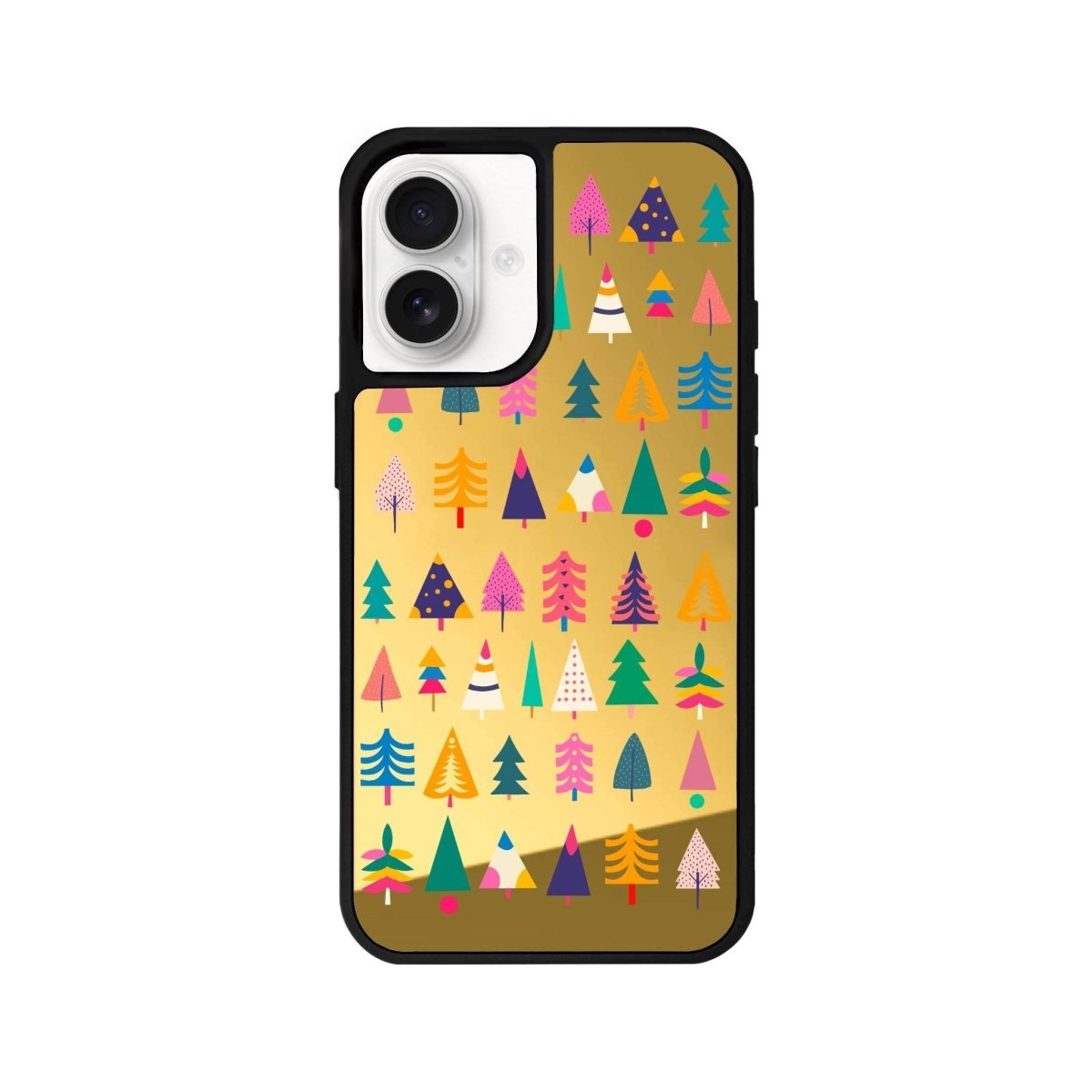 iPhone 16 Tiny Forest Mirror Aynalı Telefon Kılıfı Altın - SUMTHINCS
