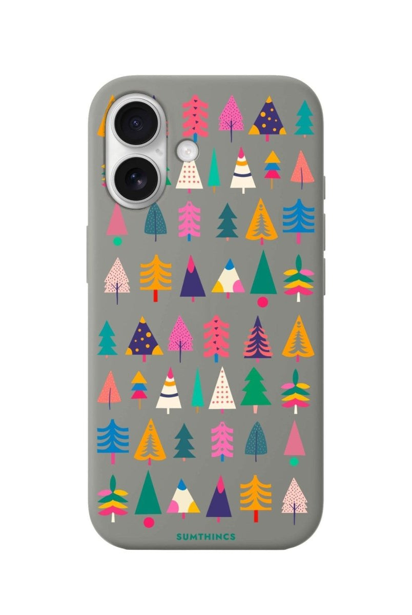 iPhone 16 Tiny Forest Premium Telefon Kılıfı Gri - SUMTHINCS