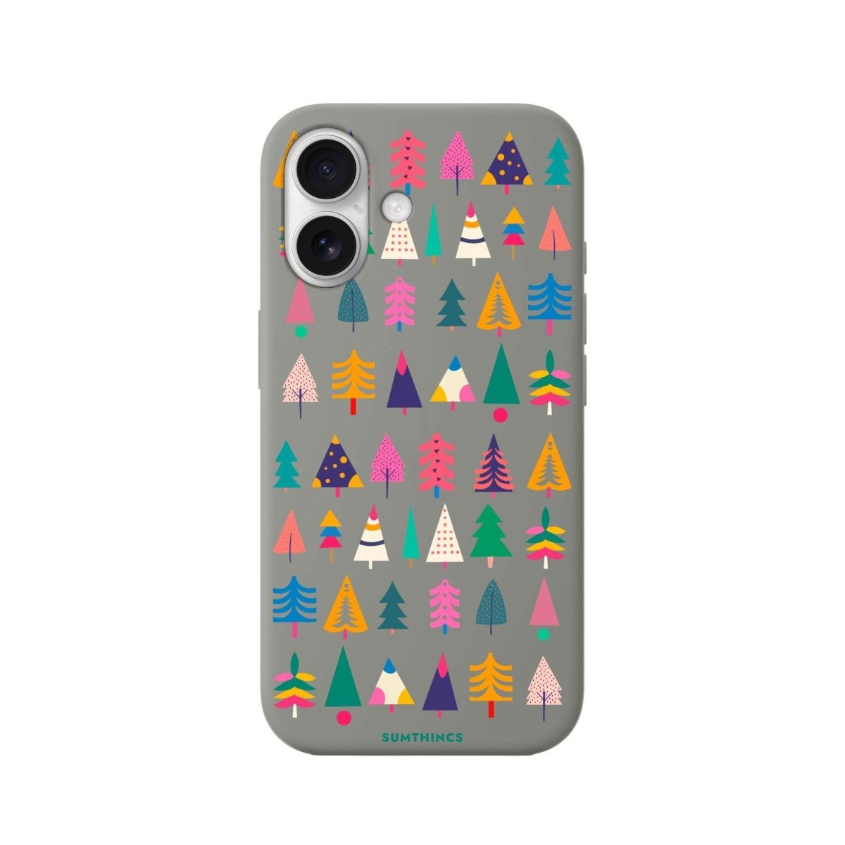 iPhone 16 Tiny Forest Premium Telefon Kılıfı Gri - SUMTHINCS