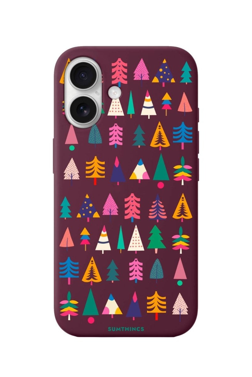 iPhone 16 Tiny Forest Premium Telefon Kılıfı Bordo - SUMTHINCS