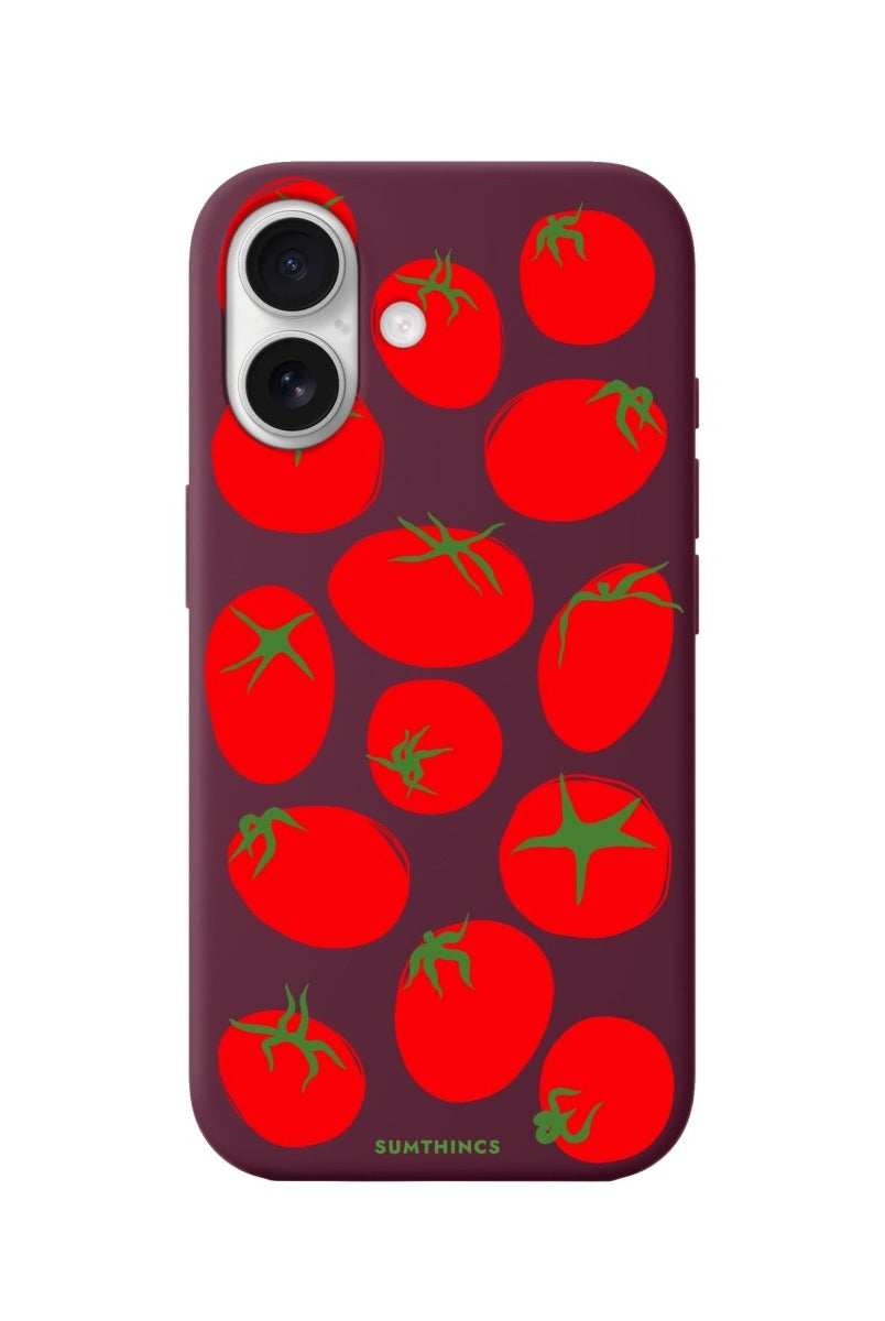 iPhone 16 Tomatoes Premium Telefon Kılıfı Bordo - SUMTHINCS