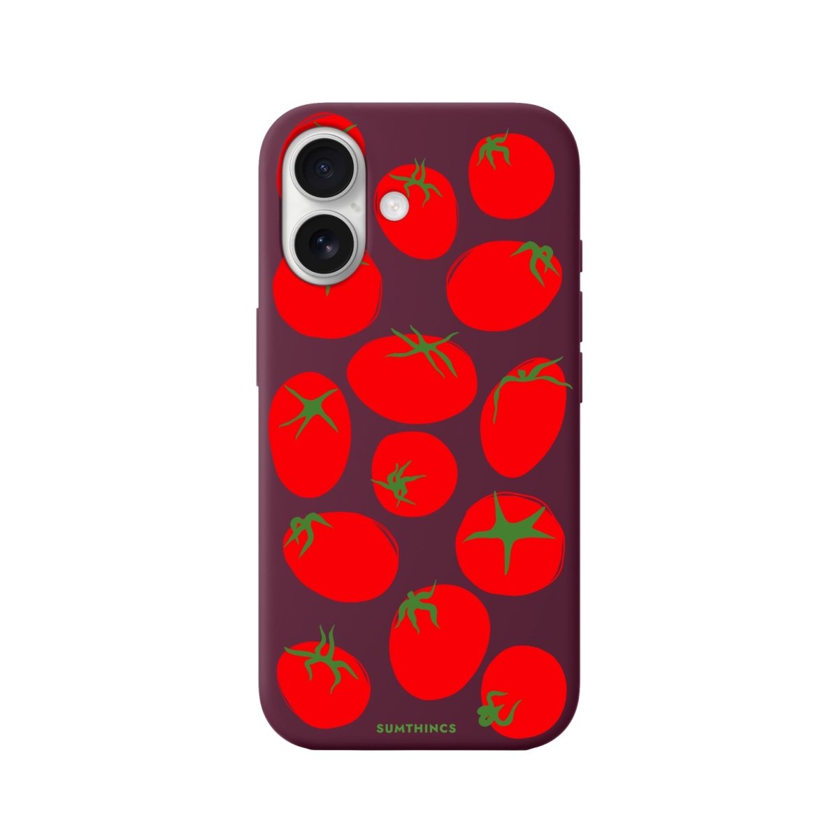 iPhone 16 Tomatoes Premium Telefon Kılıfı Bordo - SUMTHINCS