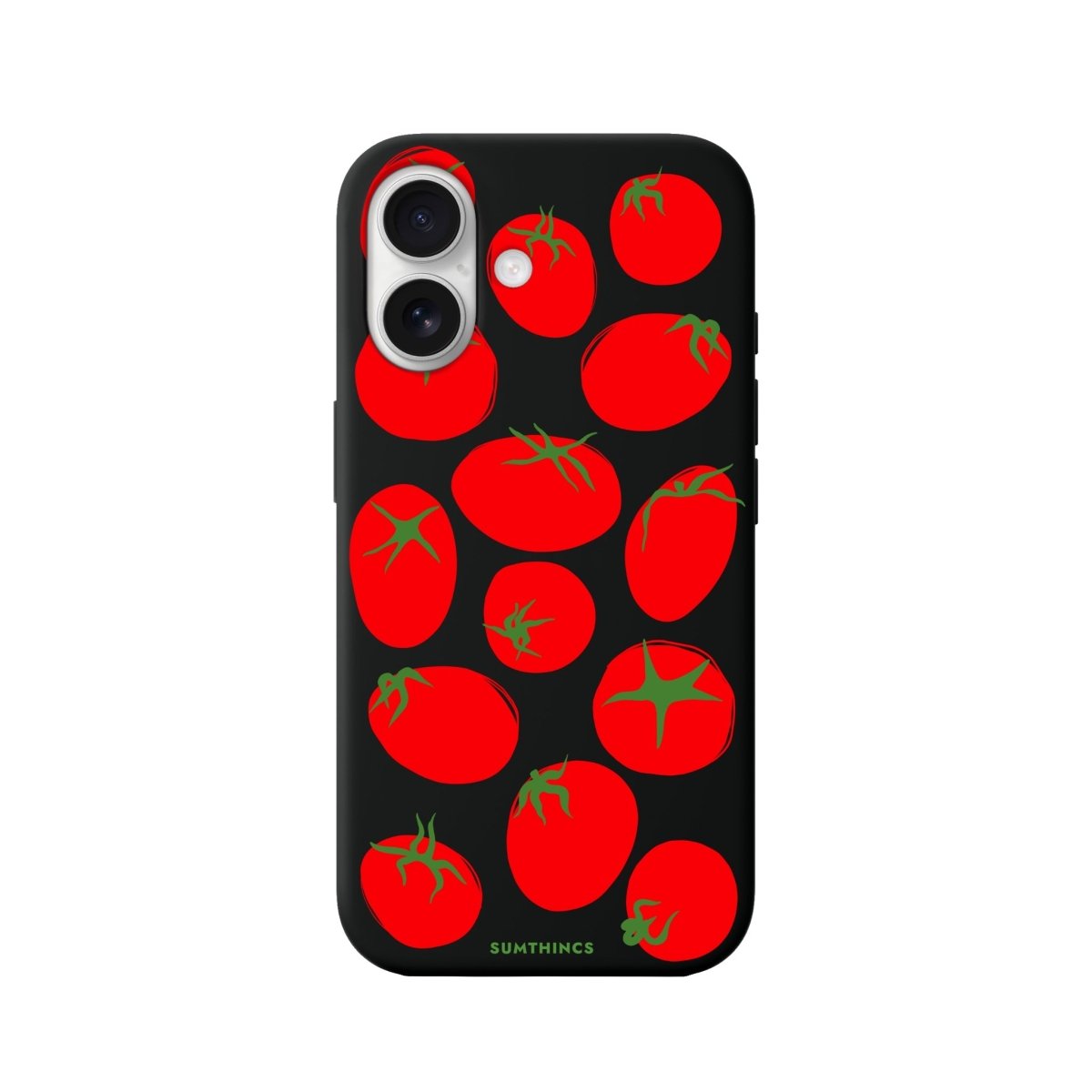 iPhone 16 Tomatoes Premium Telefon Kılıfı Siyah - SUMTHINCS