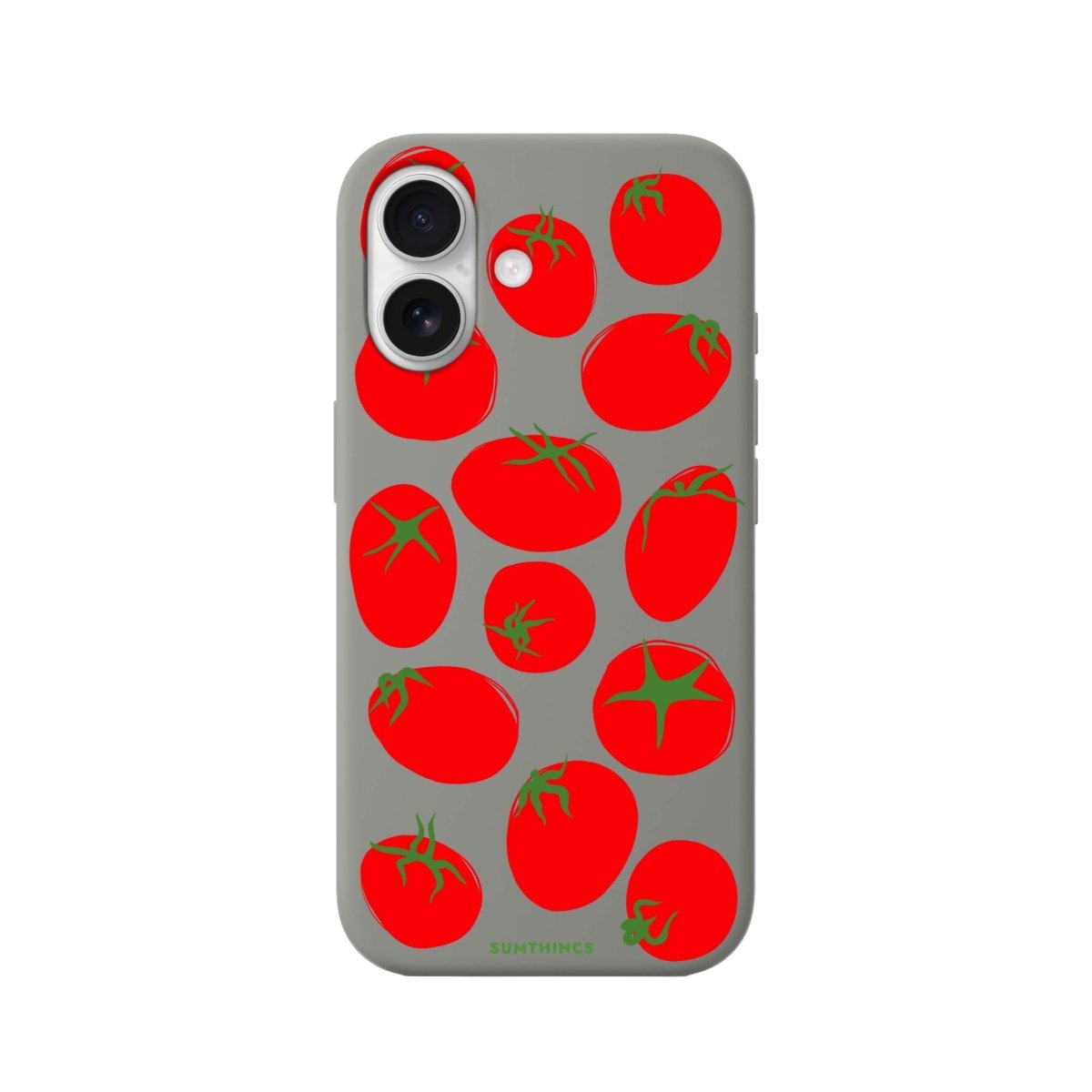 iPhone 16 Tomatoes Premium Telefon Kılıfı Gri - SUMTHINCS
