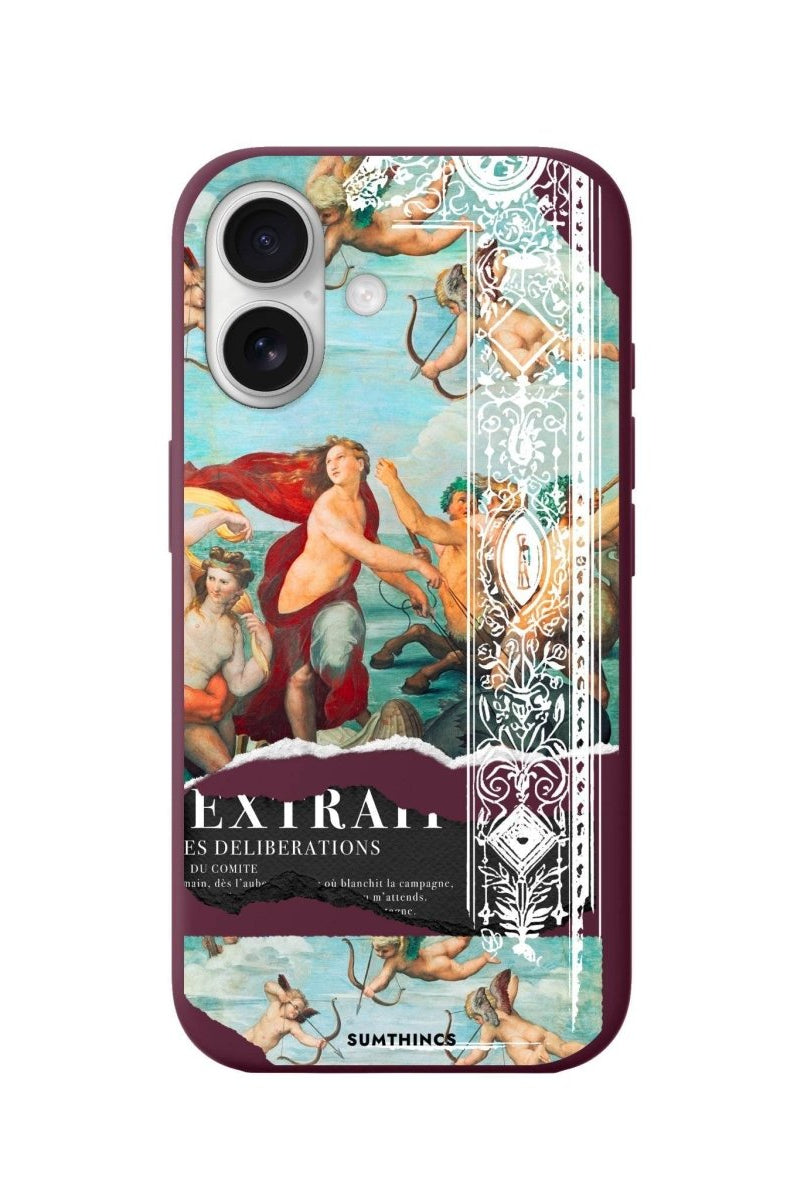 iPhone 16 Triumph of Galatea Premium Telefon Kılıfı Bordo - SUMTHINCS