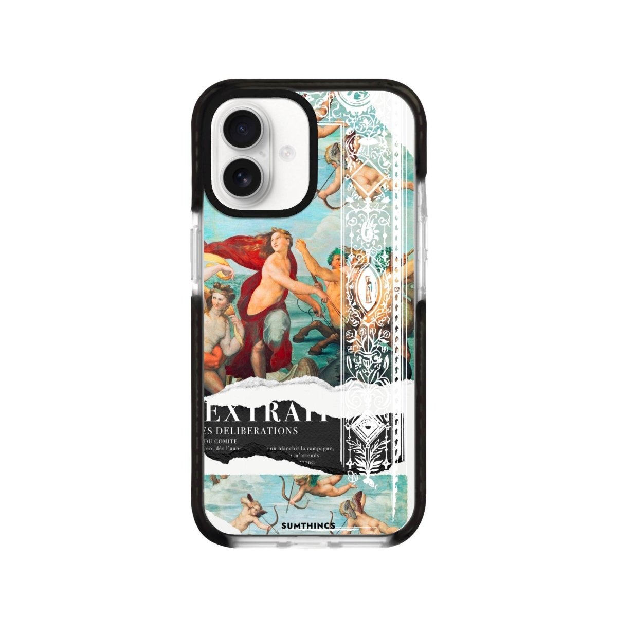 iPhone 16 Triumph of Galatea Procase Şeffaf Telefon Kılıfı Siyah Şeffaf - SUMTHINCS