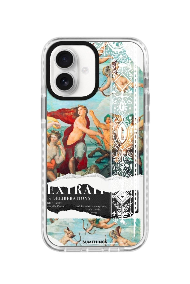 iPhone 16 Triumph of Galatea Procase Şeffaf Telefon Kılıfı Beyaz Şeffaf - SUMTHINCS