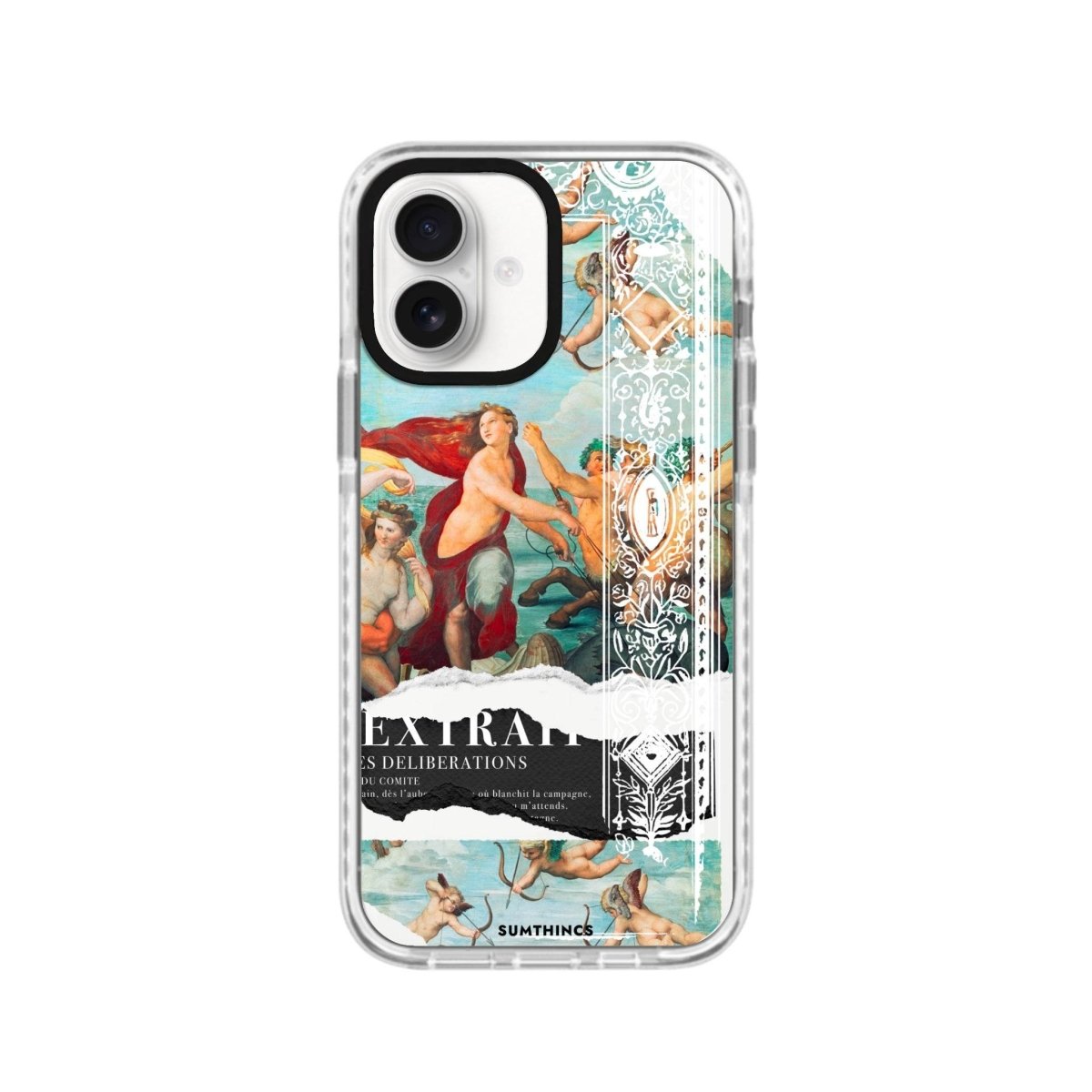 iPhone 16 Triumph of Galatea Procase Şeffaf Telefon Kılıfı Beyaz Şeffaf - SUMTHINCS