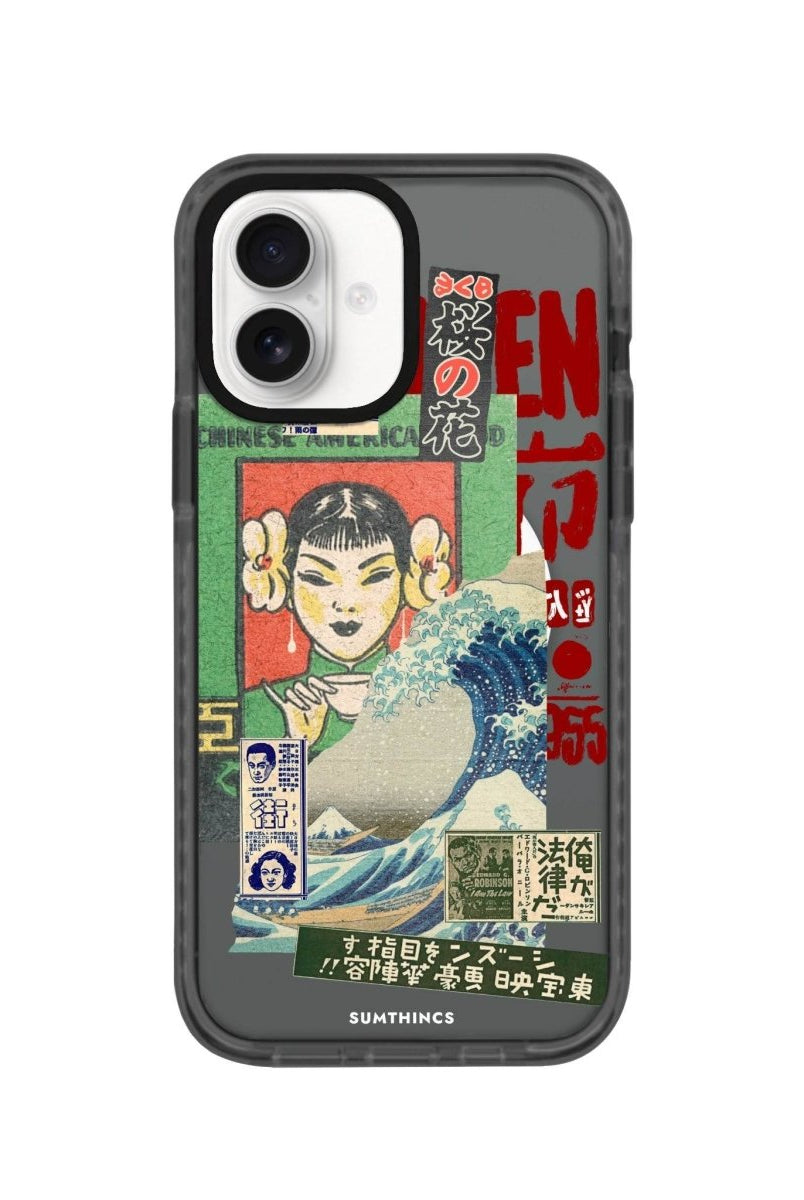 iPhone 16 Vintage Poster Magsafe Procase Şeffaf Telefon Kılıfı Antrasit - SUMTHINCS