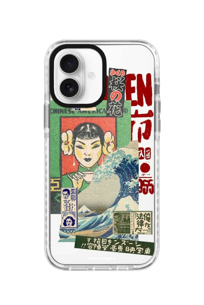 iPhone 16 Vintage Poster Procase Şeffaf Telefon Kılıfı Beyaz Şeffaf - SUMTHINCS