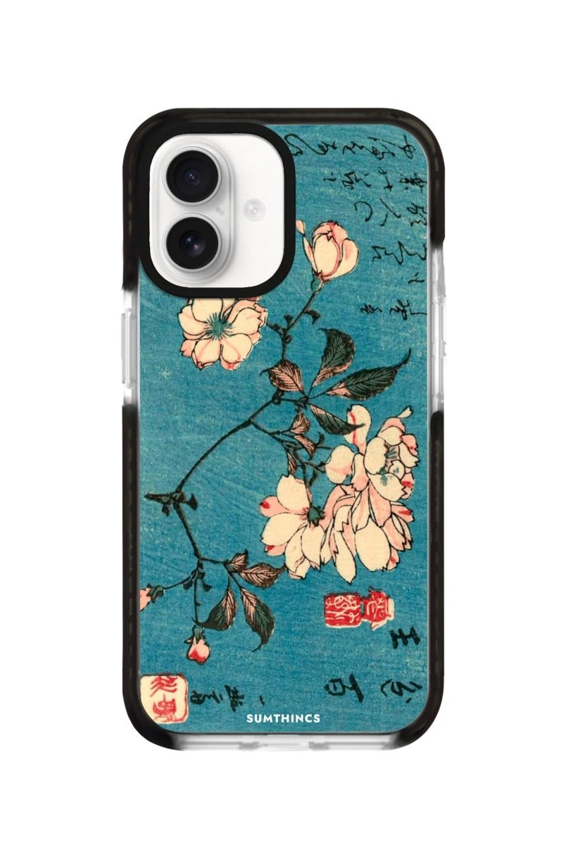 iPhone 16 Vintage Sakura Procase Şeffaf Telefon Kılıfı Siyah Şeffaf - SUMTHINCS