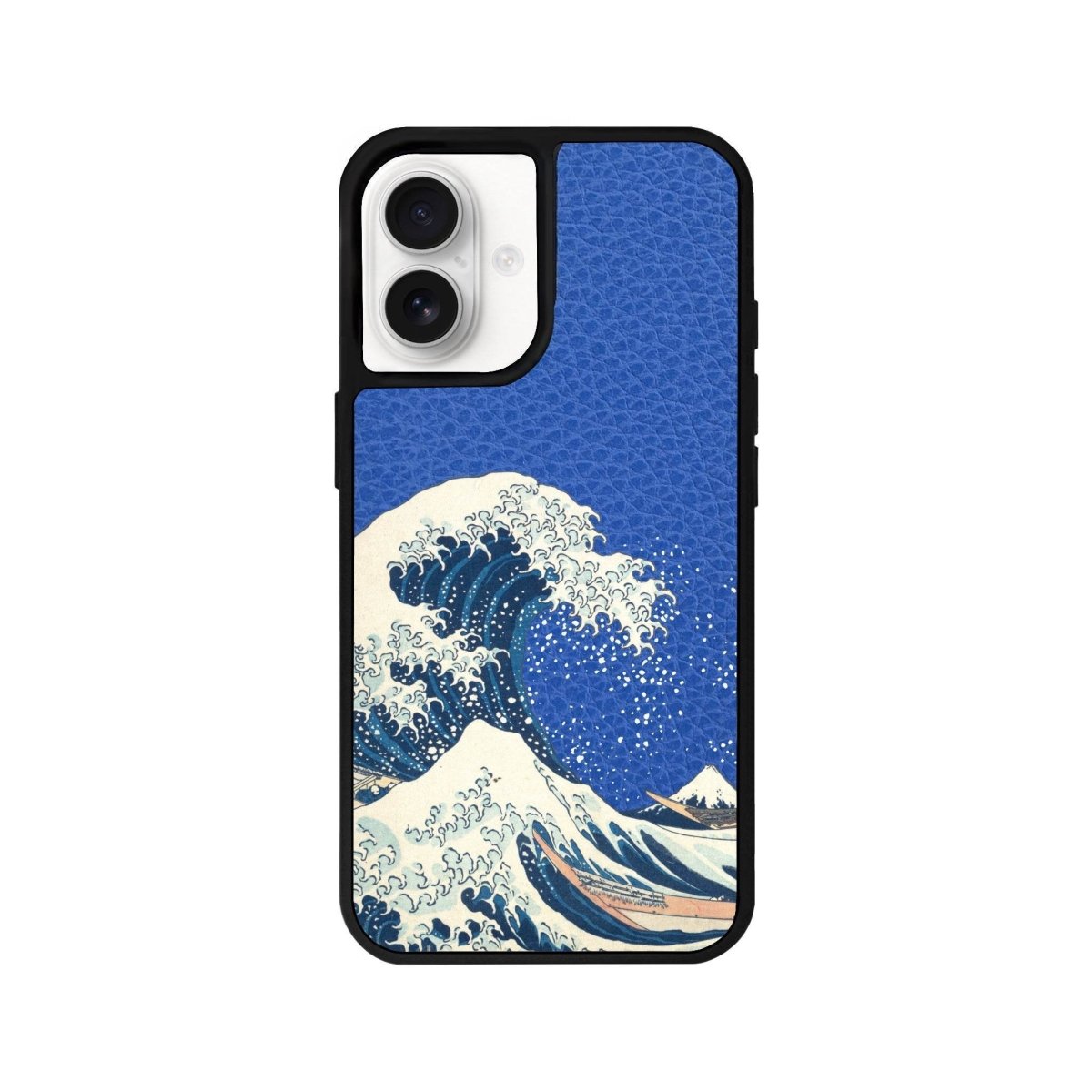 iPhone 16 Waves Leather Vegan Deri Telefon Kılıfı Mavi - SUMTHINCS