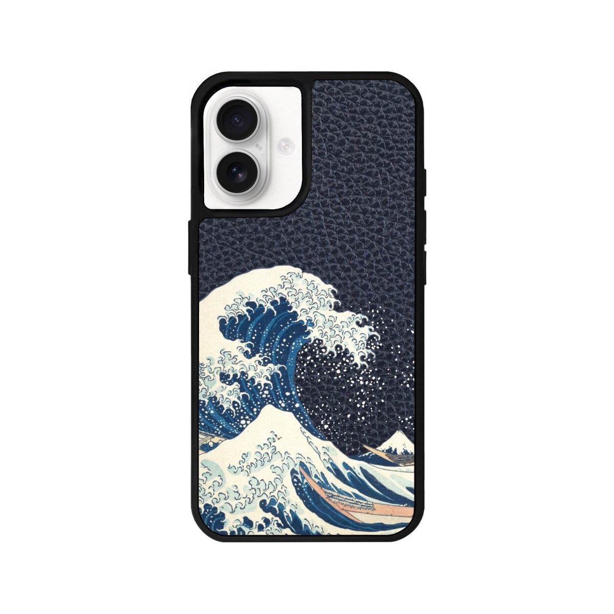 iPhone 16 Waves Leather Vegan Deri Telefon Kılıfı Pasifik Mavi - SUMTHINCS