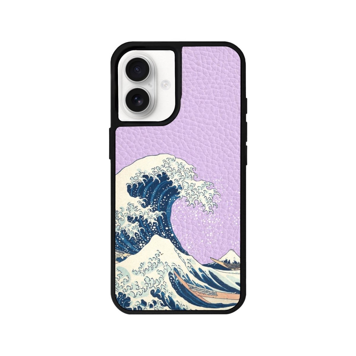 iPhone 16 Waves Leather Vegan Deri Telefon Kılıfı Lila - SUMTHINCS