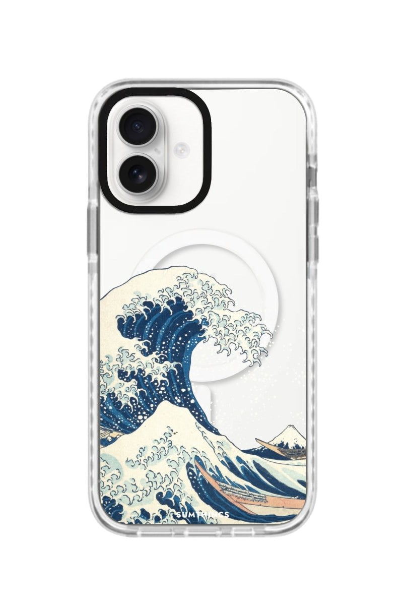 iPhone 16 Waves Magsafe Procase Şeffaf Telefon Kılıfı Beyaz Şeffaf - SUMTHINCS